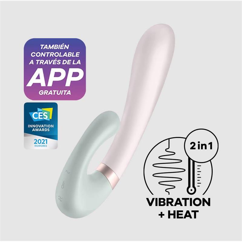 Heat Wave Vibrator mit Heat Effector und APP Mint