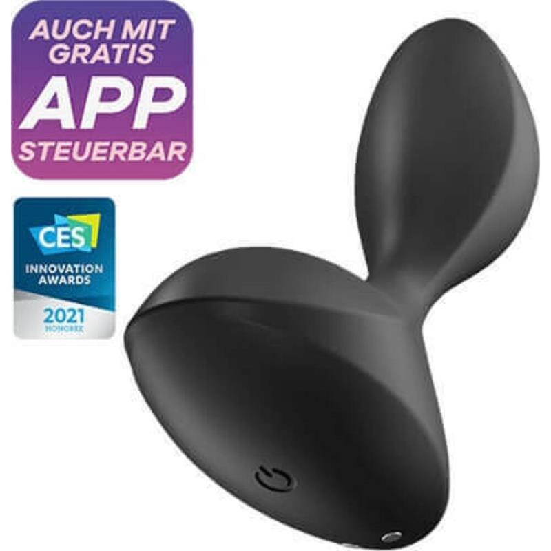 Sweet Seal Vibrating Anal Plug with APP Black