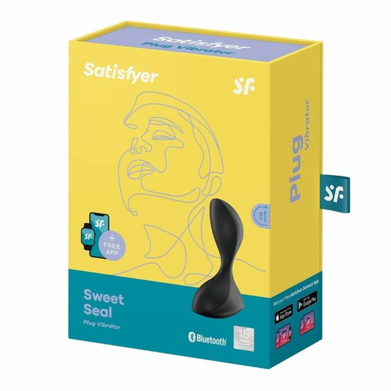 Sweet Seal Vibrating Anal Plug with APP Black