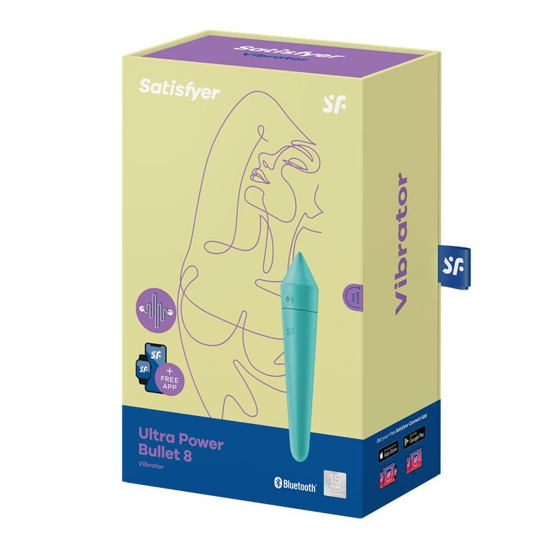 Ultra Power Bullet 8 Vibrierendes Bullet mit APP, Türkis