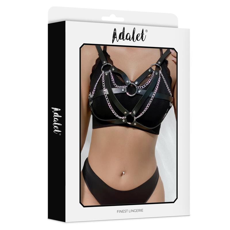 Karina Top Cuero Vegano con Cadenas Talla unica