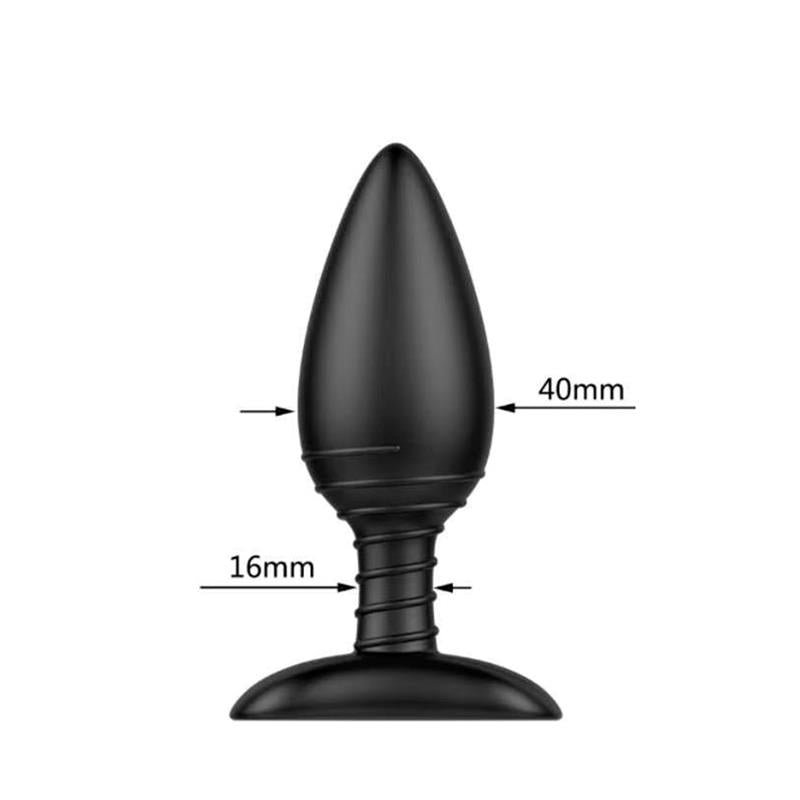 Asher Anal Plug with Remote Control USB Magnetic Black