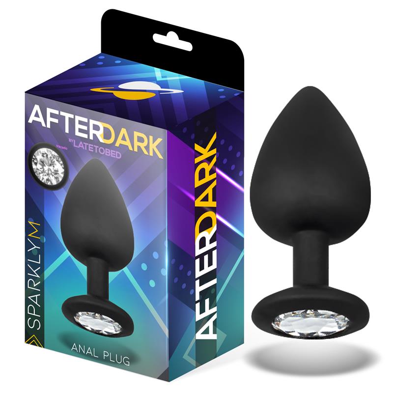 Sparkly Silicone Anal Plug Size M 8 cm x 3.5 cm