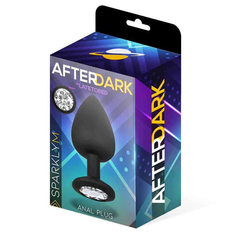 Sparkly Silicone Anal Plug Size M 8 cm x 3.5 cm