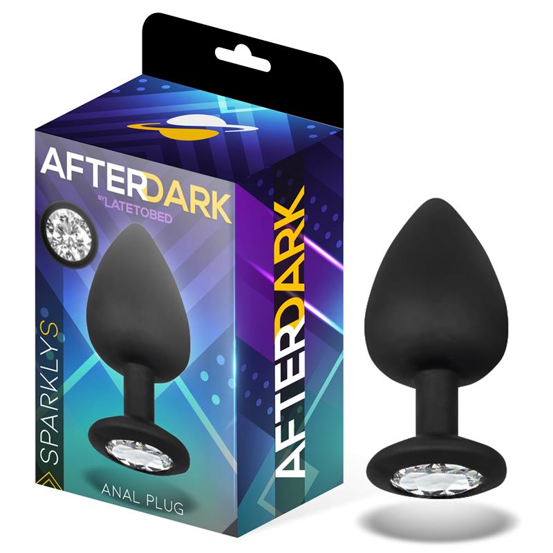 Sparkly Silicone Anal Plug Size S 7.5 cm x 2.6 cm
