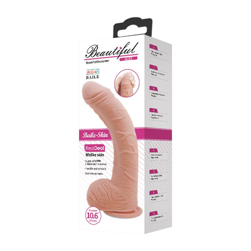 Alex Dildo mit G-Punkt Hoden mit natürlichem Saugnapf