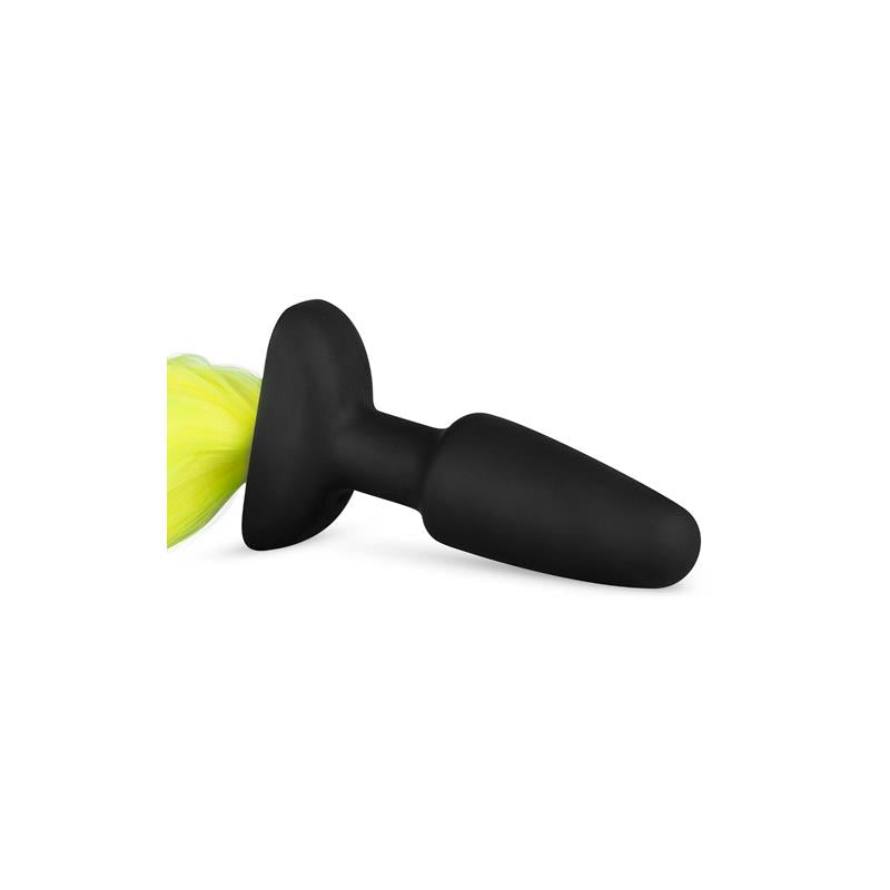 Silikon Plug mit Schwanz - Gelb