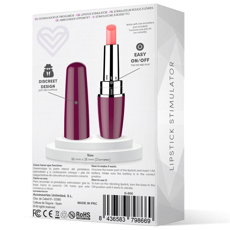 Viblips Stimulierender lila Lippenstift