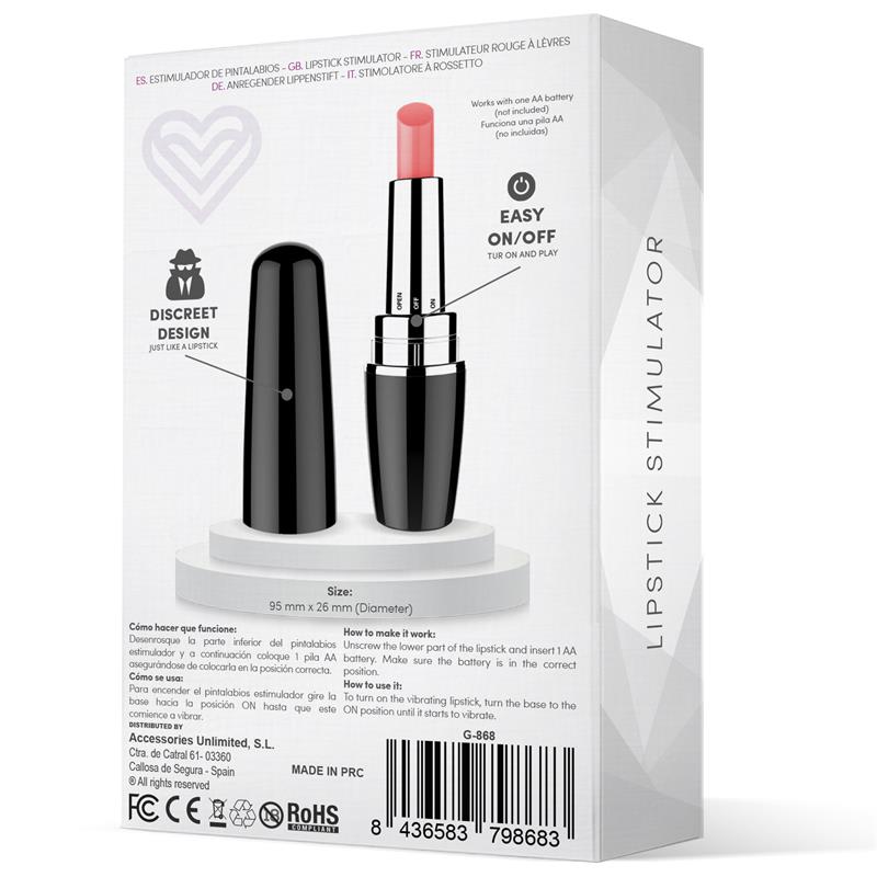 Viblips Stimulierender schwarzer Lippenstift