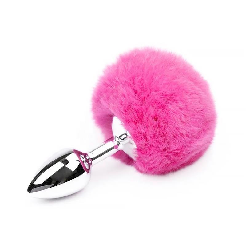 Pink Pompom Anal Plug Größe S
