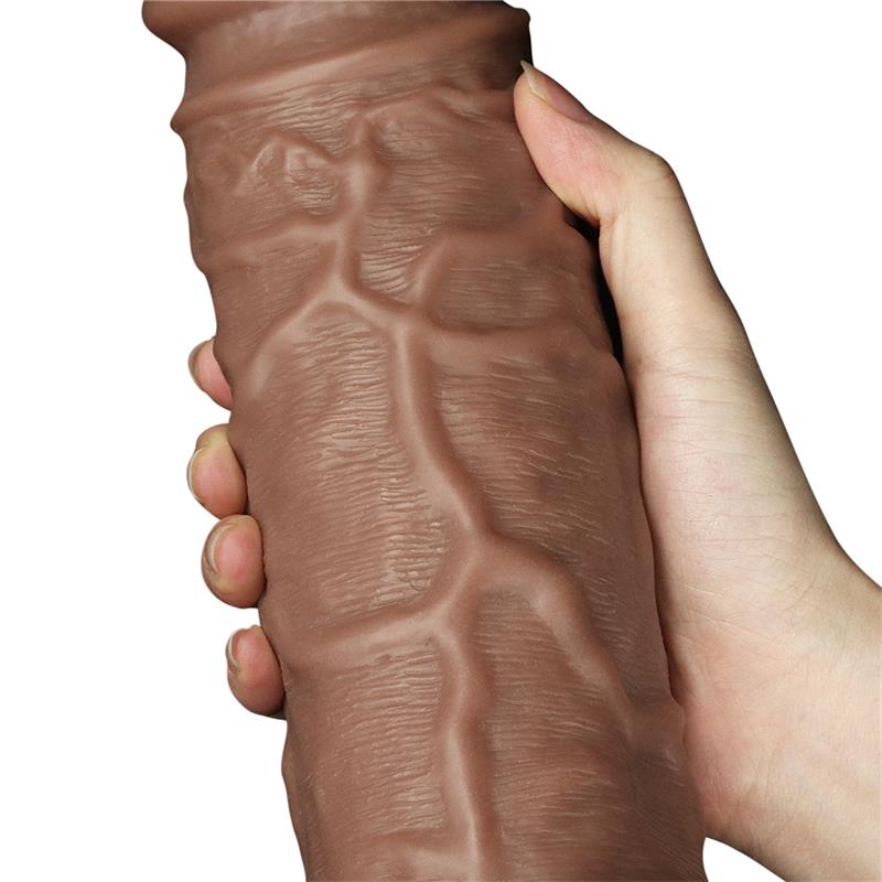 Dildo King 10.5 con Vibración Chubby Marrón