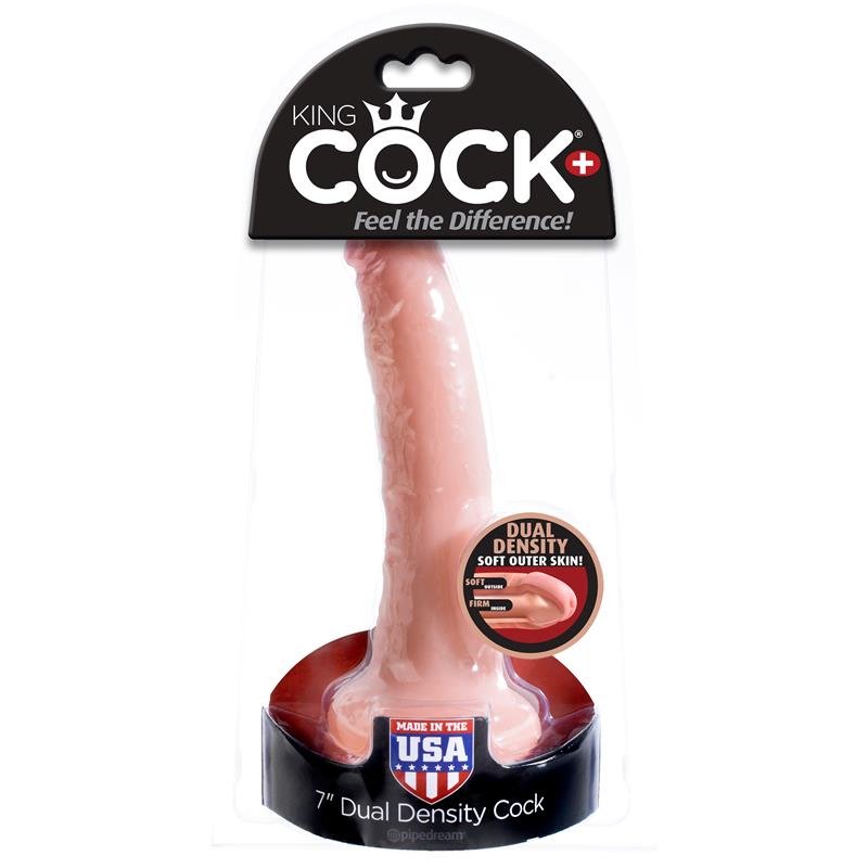 King Cock Plus Pene 7 Dual Density - Color Natural