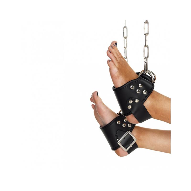 Leather Handcuffs for Hanging Feet