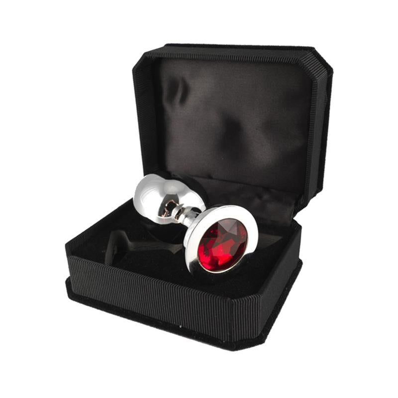 Red Stainless Steel Anal Plug