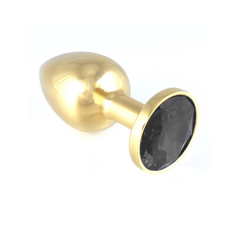 Gold-Schwarzer Edelstahl Anal Plug