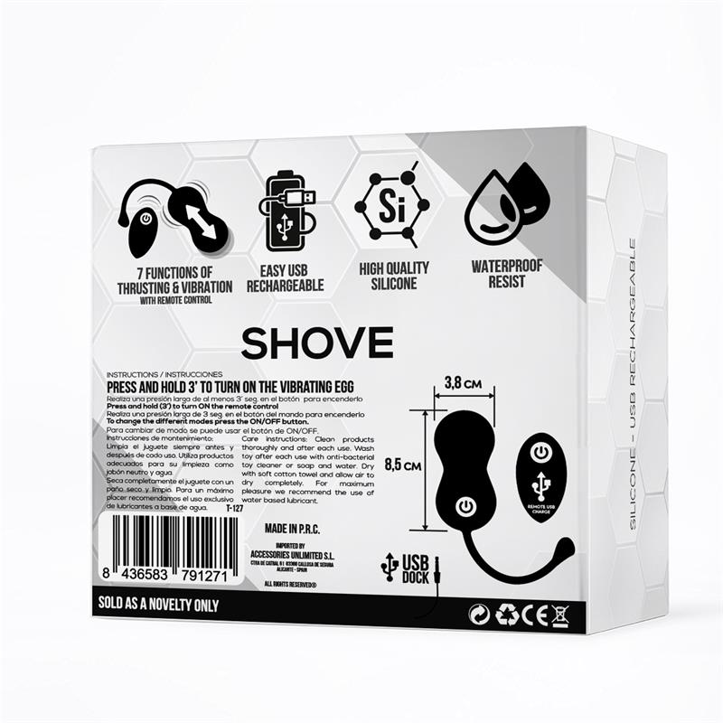 Shove Egg mit Stoßbewegung und ferngesteuertem Vibrator