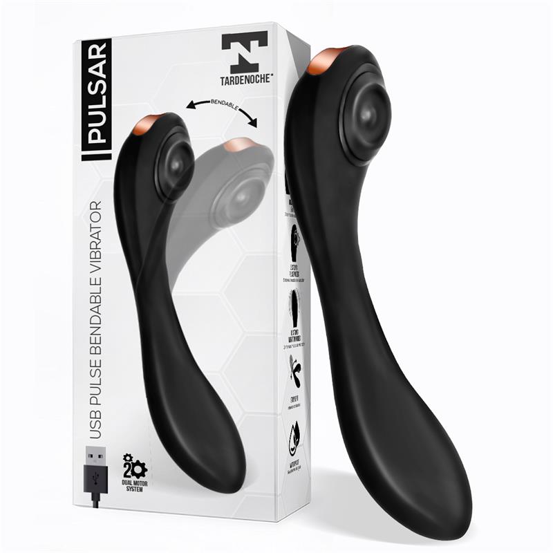 Pulsar Vibrator mit Pulsation und Gelenkskelett Silikon USB