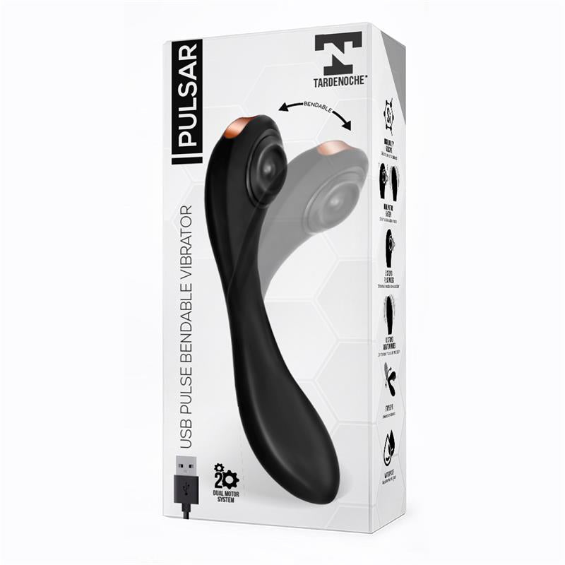 Pulsar Vibrator mit Pulsation und Gelenkskelett Silikon USB