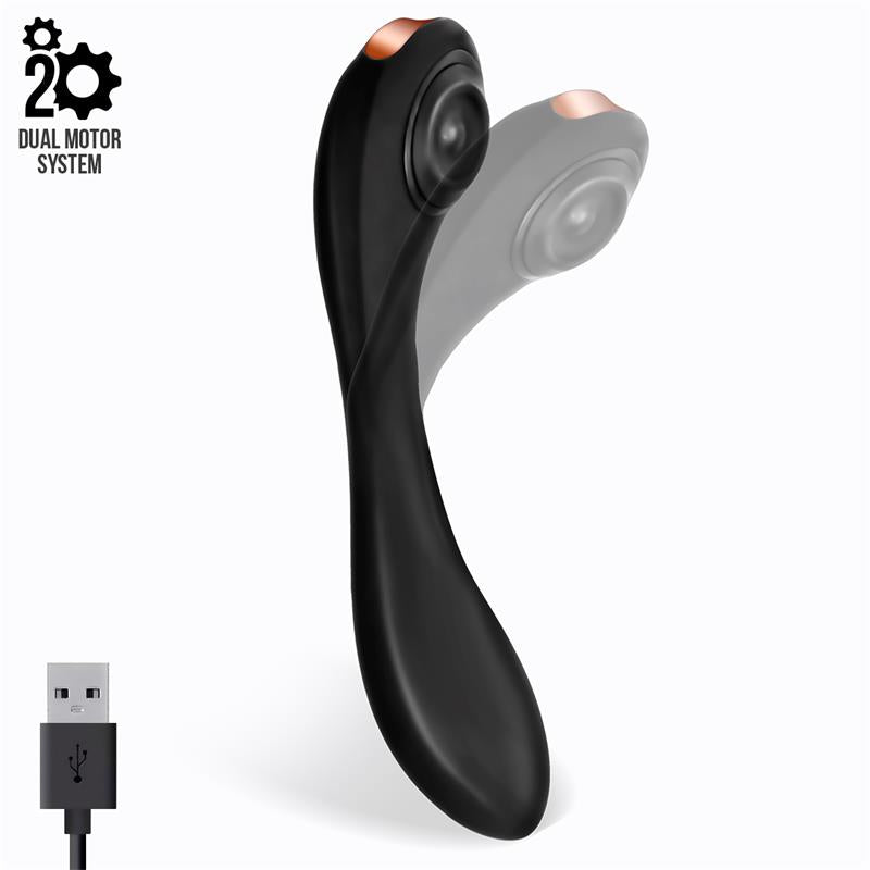 Pulsar Vibrator mit Pulsation und Gelenkskelett Silikon USB