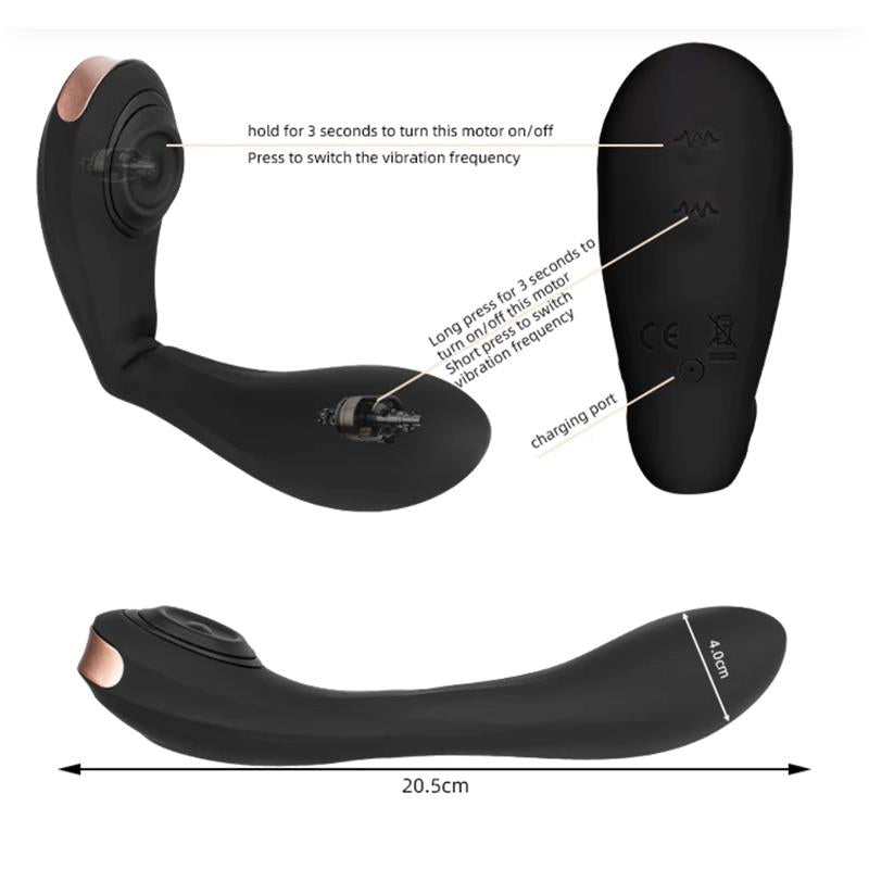 Pulsar Vibrator mit Pulsation und Gelenkskelett Silikon USB