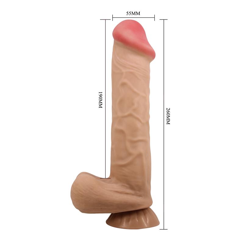 Dildo Realista Piel Deslizante Retractil 26 cm