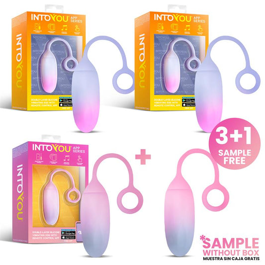 Pack 31 Huevo Vibrador Silicona Doble Capa con APP