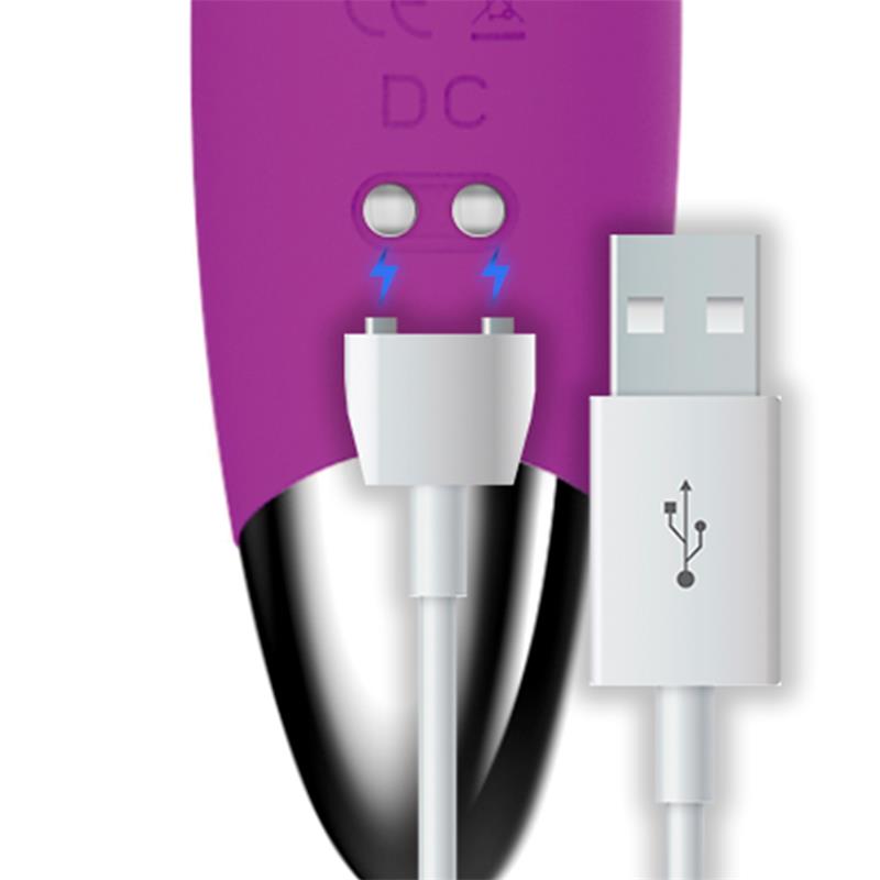 No. Ten Vibrador Hiper-Flexible Punto-G USB Magnético Silicona