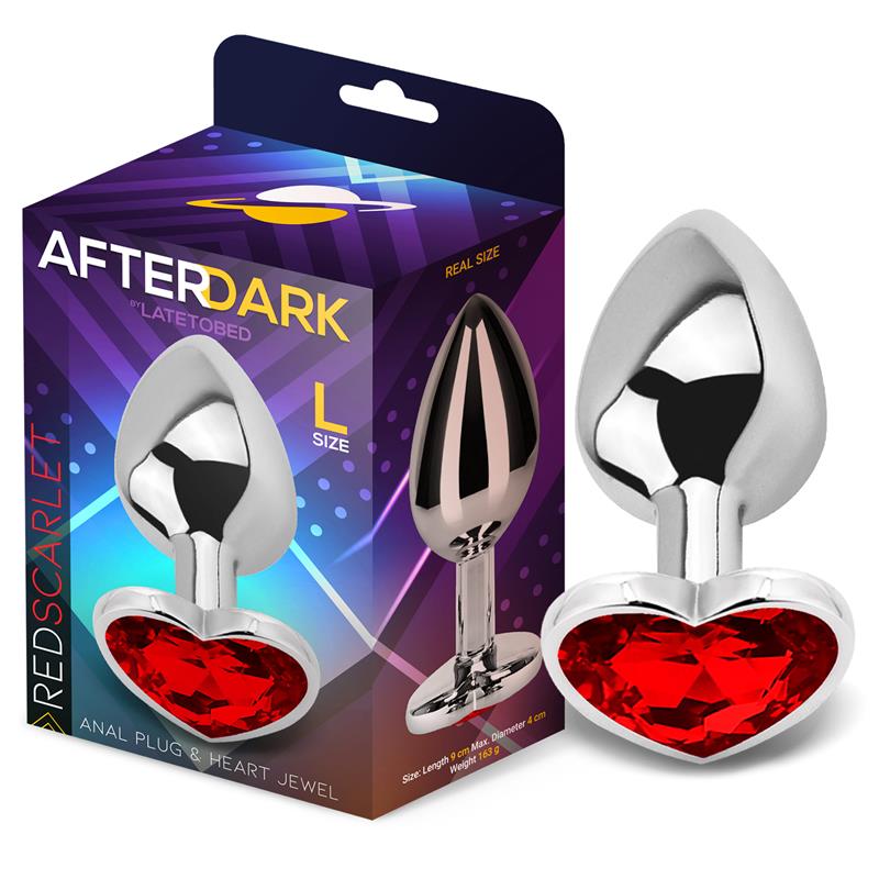 Roter Scarlet Heart Base Analplug Größe L