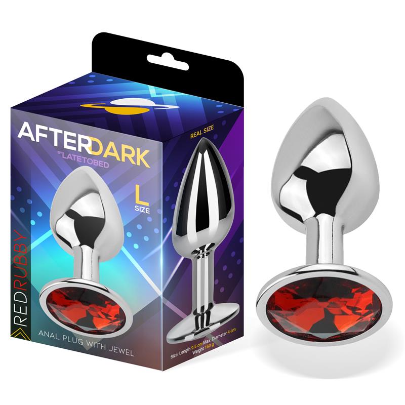 Ruby Red Jewel Anal Plug Größe L Aluminium