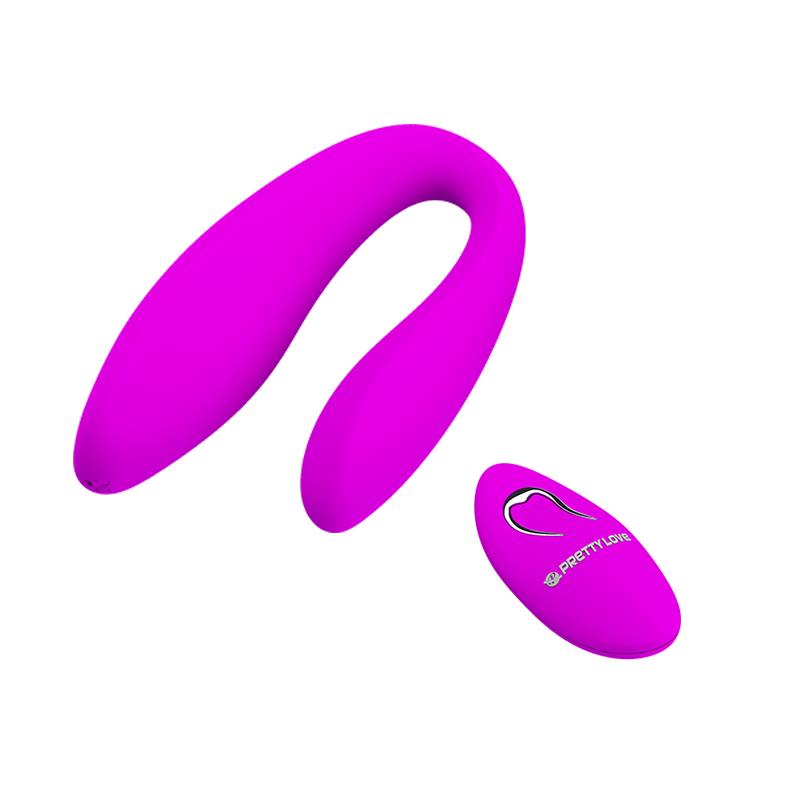 Rosafarbener Paarstimulator mit Fernbedienung