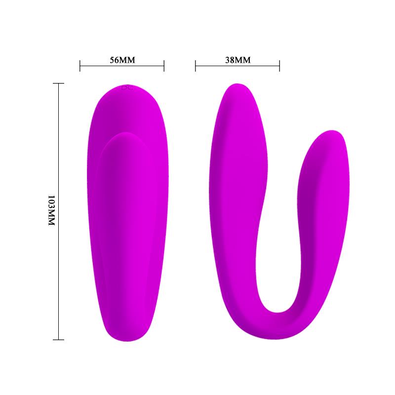 Rosafarbener Paarstimulator mit Fernbedienung