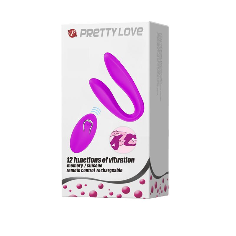 Rosafarbener Paarstimulator mit Fernbedienung