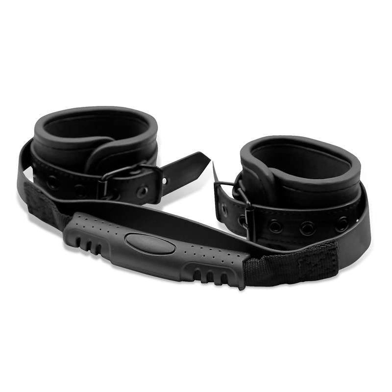 Vegan Leather Handcuffs with Handle