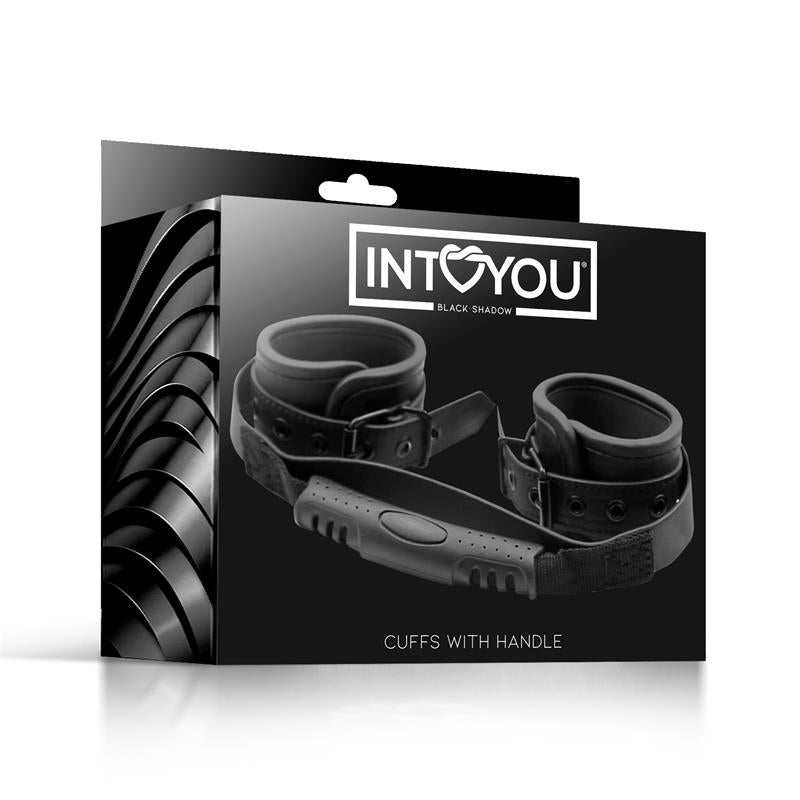 Vegan Leather Handcuffs with Handle