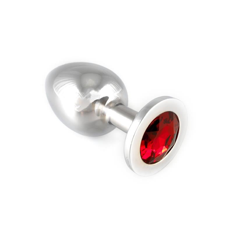 Roter Analplug aus Edelstahl