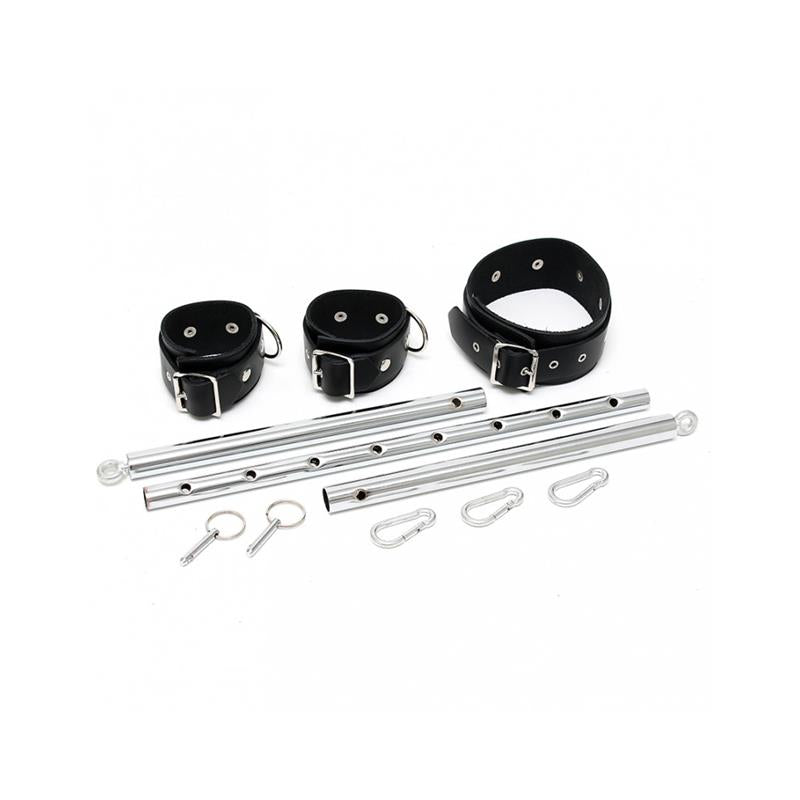 Metal Bar with Handcuffs and Collar