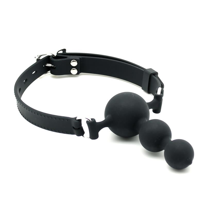 Rimba Latex Spielknebel mit 3 Bällen