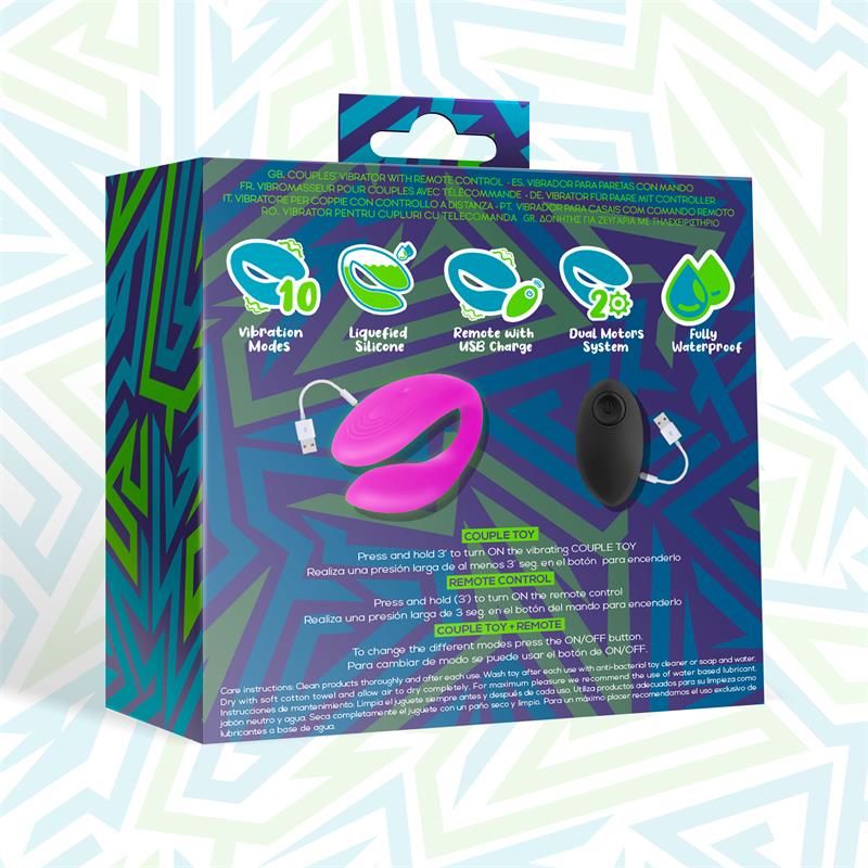 Roomie Vibrator für Paare Flüssigsilikon Unibody Fernbedienung USB
