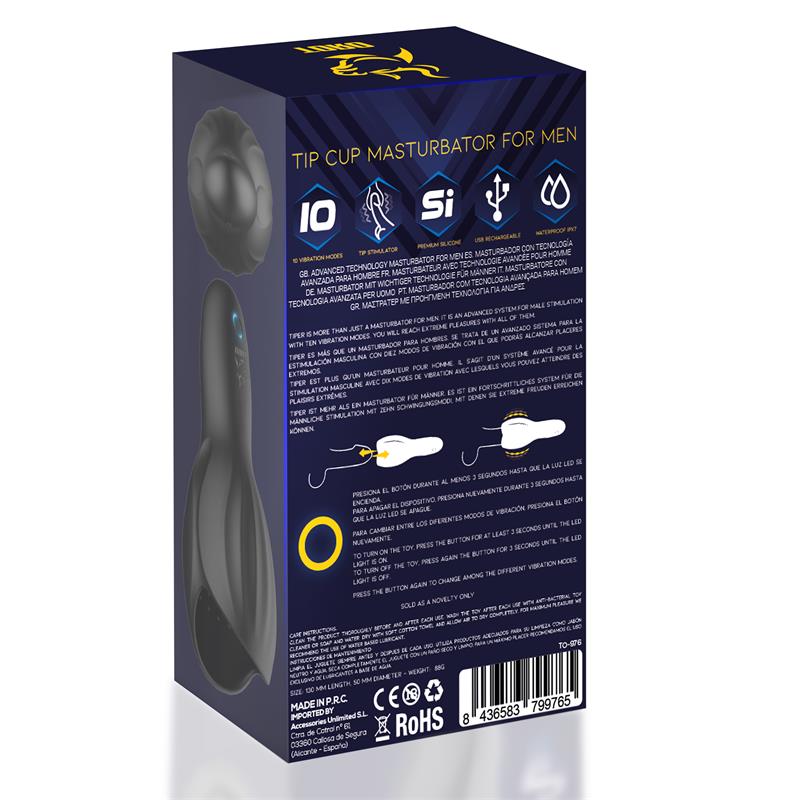 Tiper USB-Silikon-Penis-Masturbatorbecher